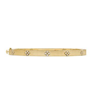 18ct Yellow Gold Love In Verona 0.19ct Diamond Bangle