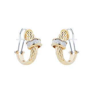 18ct Yellow Gold Love Nest 0.33cttw Diamond Earrings