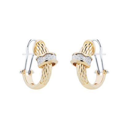 18ct Yellow Gold Love Nest 0.33cttw Diamond Earrings