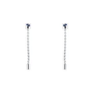 Exclusive 18ct White Gold Sapphire Drop Earrings