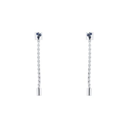 Exclusive 18ct White Gold Sapphire Drop Earrings