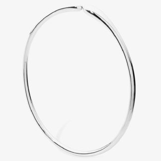 Lucy Quartermaine Silver Open Drop Bangle DBG3