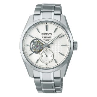 Presage 'Shiro' Sharp-Edged Open Heart 40mm Mens Watch White