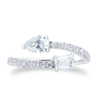 Riveret 18ct White Gold Tosi Et Mois 1.00cttw Diamond Ring - Ring Size L