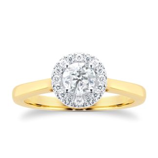 18ct Yellow Gold 0.50ct Goldsmiths Brightest Diamond Ring - Ring Size N