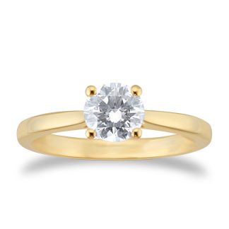 18ct Yellow Gold 0.70ct Solitaire Diamond Engagement Ring - Ring Size O
