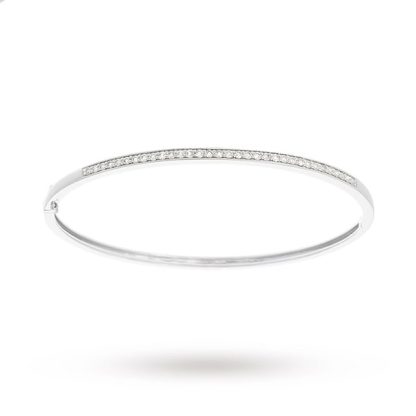 9ct White Gold 0.50ct Diamond Bangle