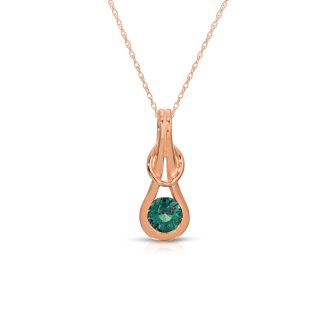 Alexandrite Angelina Pendant Necklace in 9ct Rose Gold