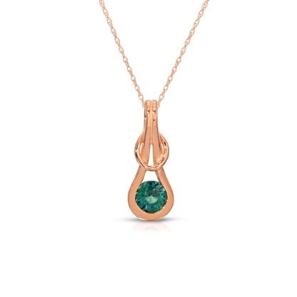 Alexandrite Angelina Pendant Necklace in 9ct Rose Gold