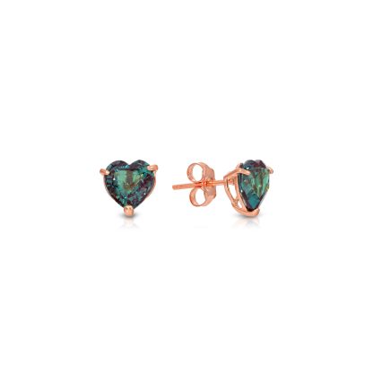 Alexandrite Eloise Classic Stud Earrings in 9ct Rose Gold