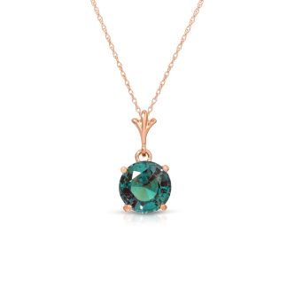 Alexandrite Lavinia Drop Pendant Necklace in 9ct Rose Gold