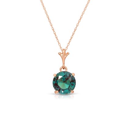 Alexandrite Lavinia Drop Pendant Necklace in 9ct Rose Gold