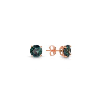 Alexandrite Novara Stud Earrings in 9ct Rose Gold