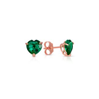 Emerald Eloise Classic Stud Earrings in 9ct Rose Gold