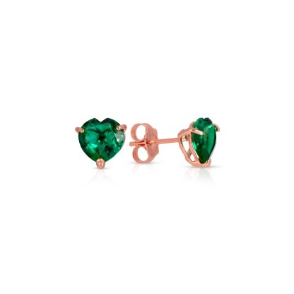 Emerald Eloise Classic Stud Earrings in 9ct Rose Gold