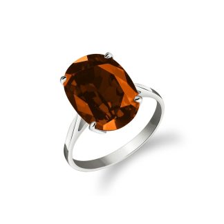 Garnet Lucia Signature Ring in 18ct White Gold