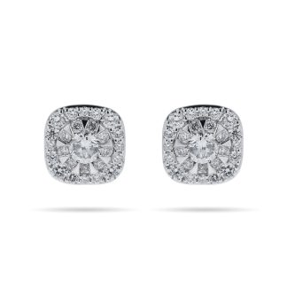 Masquerade 18ct White Gold 0.61cttw Diamond Stud Earrings