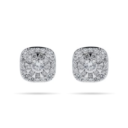 Masquerade 18ct White Gold 0.61cttw Diamond Stud Earrings