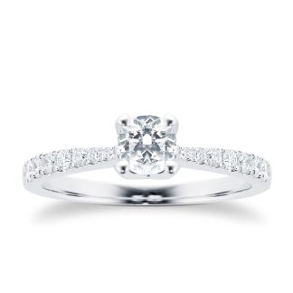 Platinum 0.70ct Goldsmiths Brightest Diamond Ring - Ring Size O