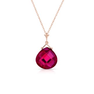 Ruby Adrianna Dimensional Drop Pendant Necklace in 9ct Rose Gold