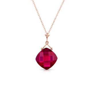 Ruby Salma Dimensional Symmetrical Pendant Necklace in 9ct Rose Gold
