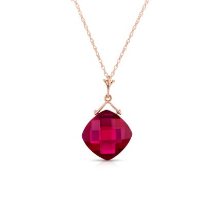 Ruby Salma Dimensional Symmetrical Pendant Necklace in 9ct Rose Gold