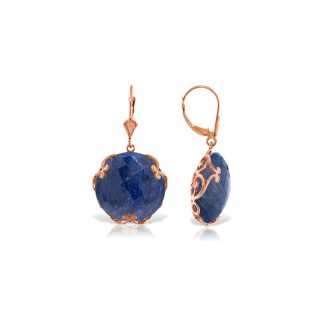 Sapphire Maeve Ornate Chequer Drop Earrings in 9ct Rose Gold